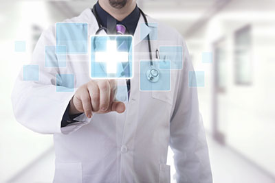 image of doctor explaining employee benefits